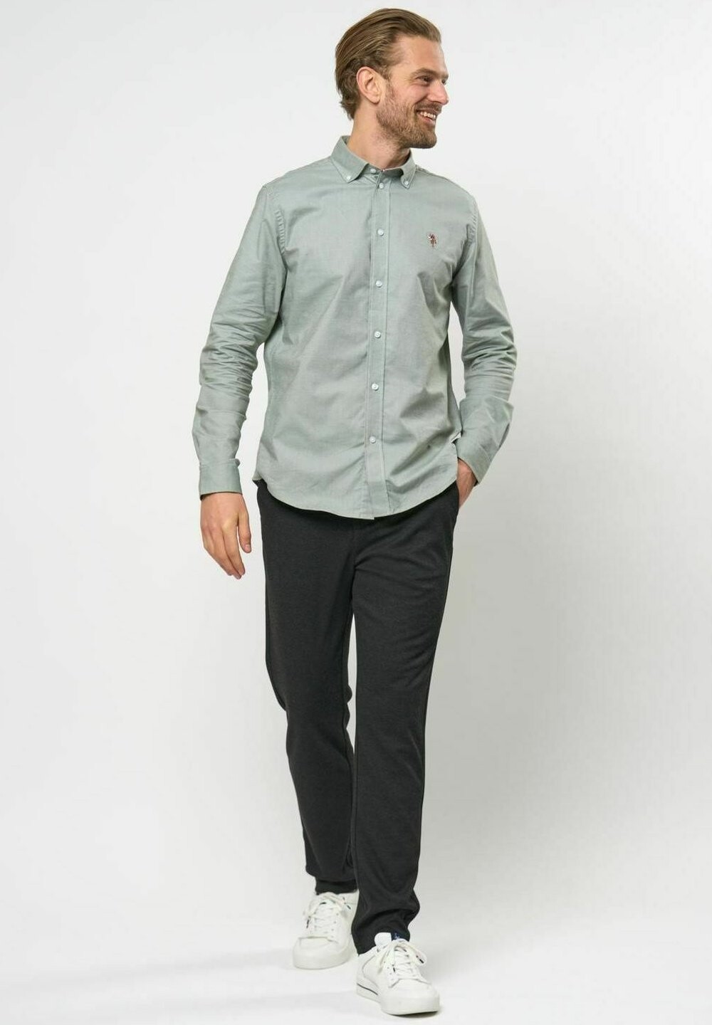 

Чиносы MILO FIT U.S. Polo Assn., темно-серый