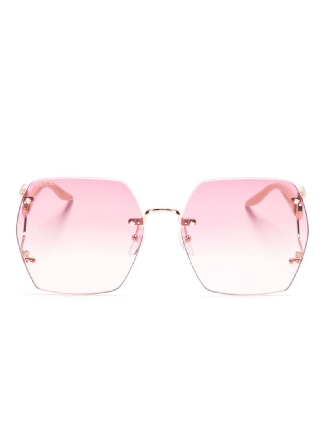 

Солнцезащитные очки с логотипом Double G Gucci Eyewear, бежевый