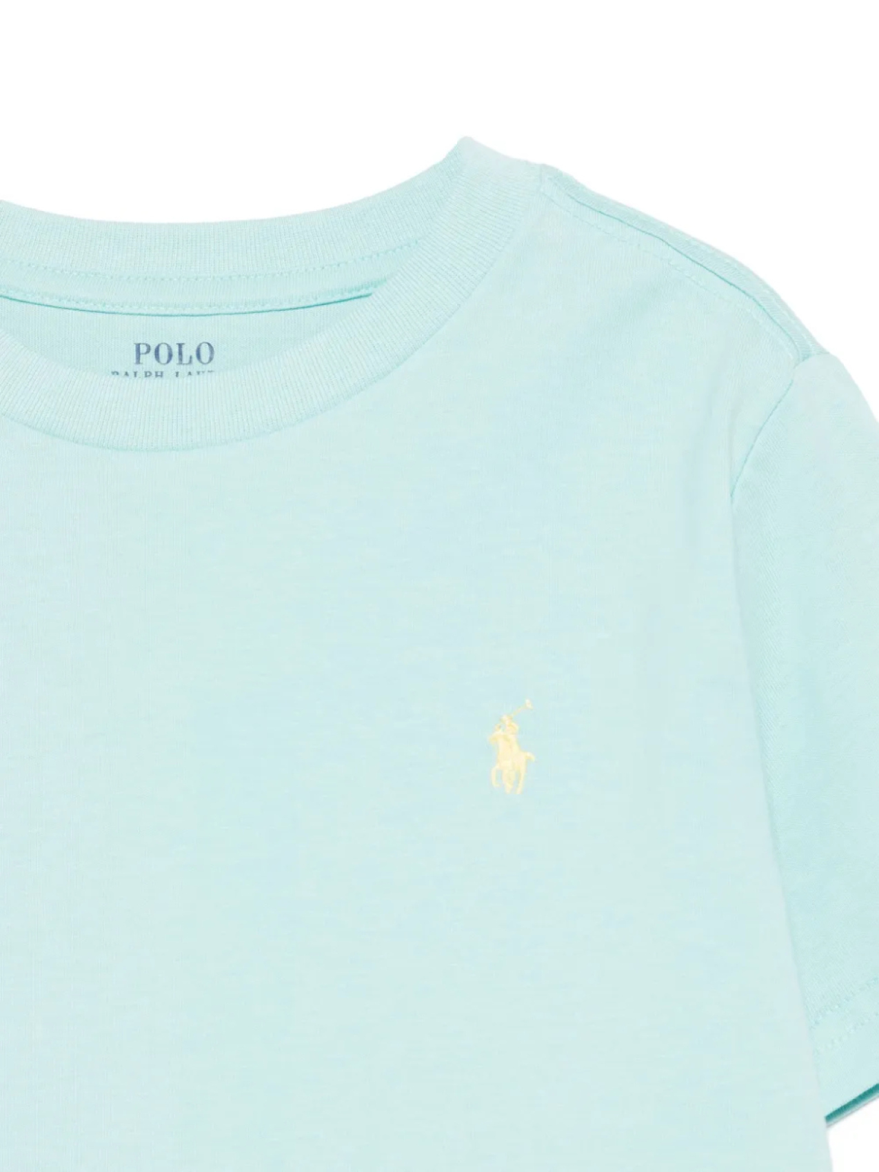 POLO RALPH LAUREN KIDS футболка с вышитым логотипом, синий — фото 3