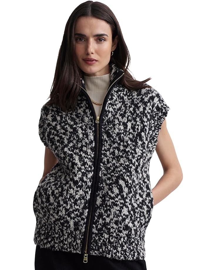 

Свитер Varley Sandy Zip Through Knit Gilet, цвет Snow White Black Fleck