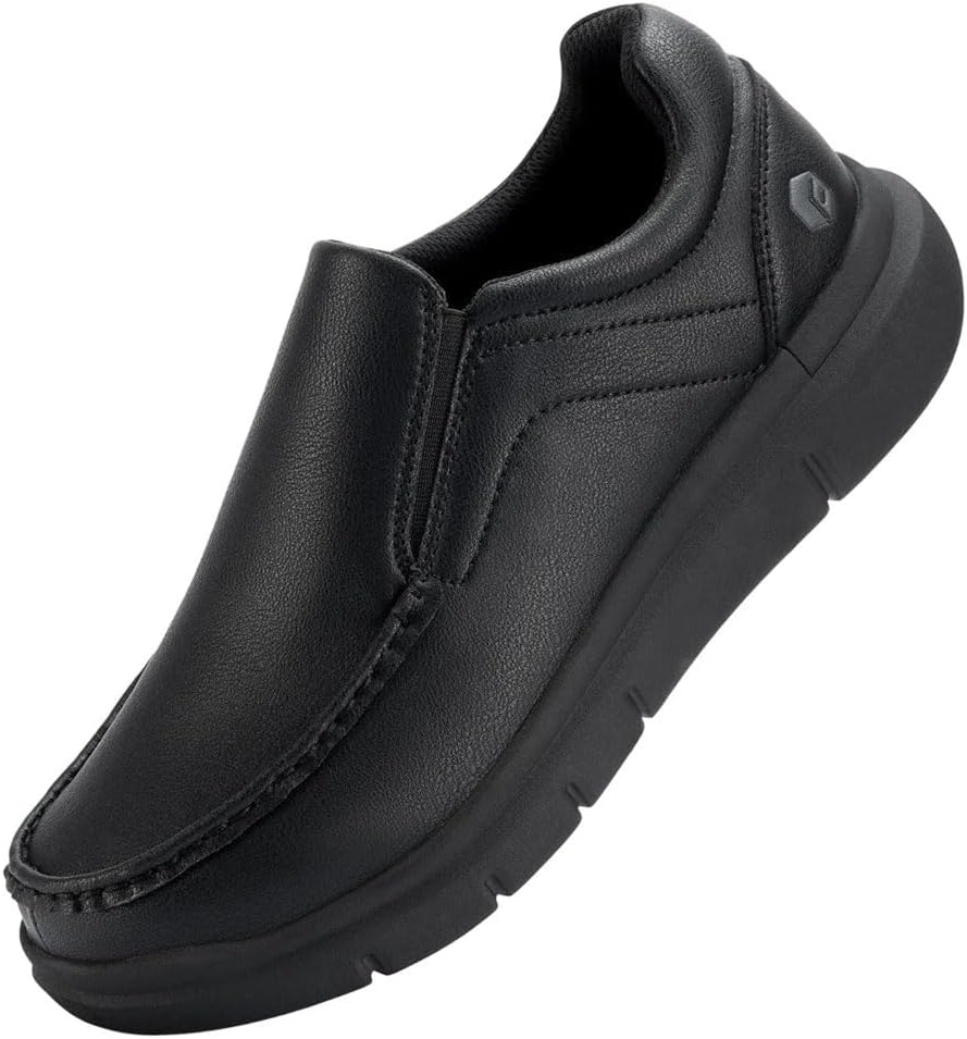 

Мужские легкие повседневные обувь с облегчением боли, слипоны широкой посадки Generic, черный