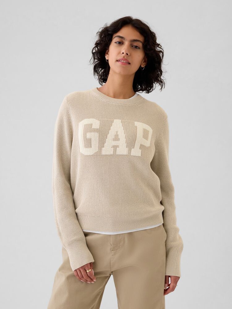 

Свитер с логотипом Gap, бежевый