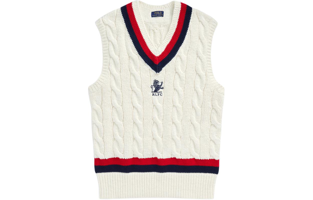Хлопковый майка с аппликацией логотипа Polo Ralph Lauren, белый — фото 3