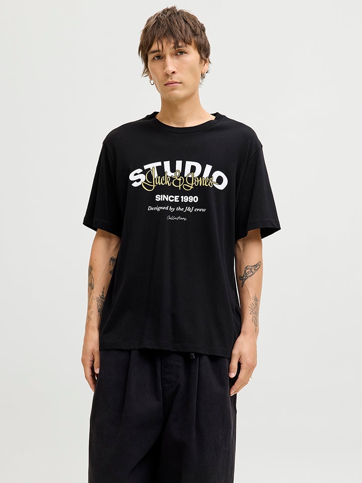 

Jack & Jones Черная футболка "Юки"