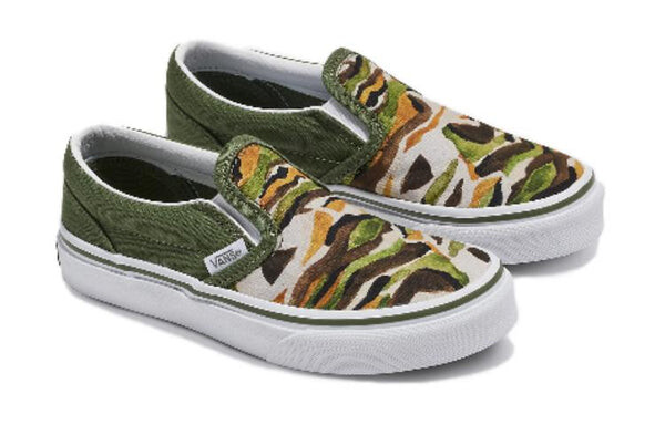 Кроссовки classic slip-on checkerboard 'sun baked' Vans, оранжевый — фото 2
