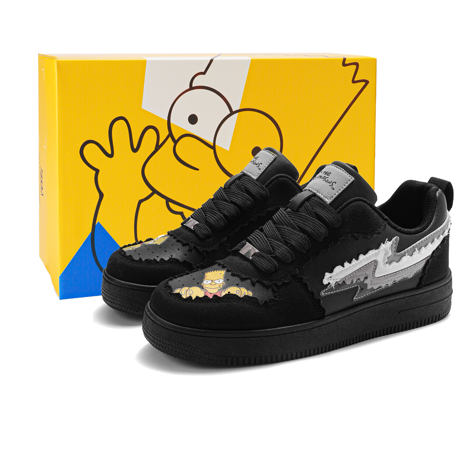 

The Simpsons Кроссовки для скейтбординга унисекс низкие однотонные белый/черный обсидиан/серый туманный - черный обсидиан, цвет Obsidian Black