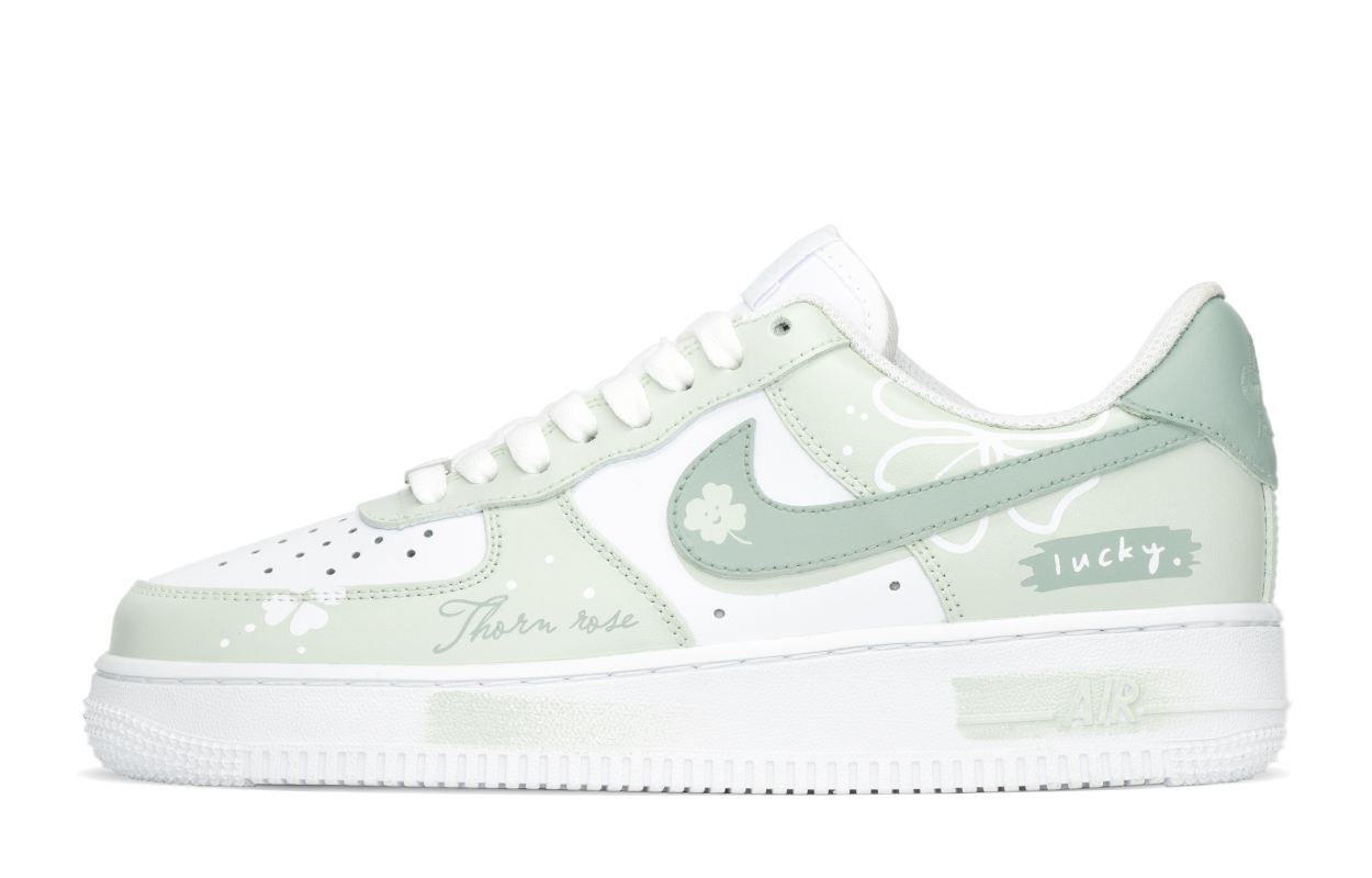 Детские кроссовки для скейтбординга Air Force 1 для начальной школы Nike, зеленый/белый — фото 2