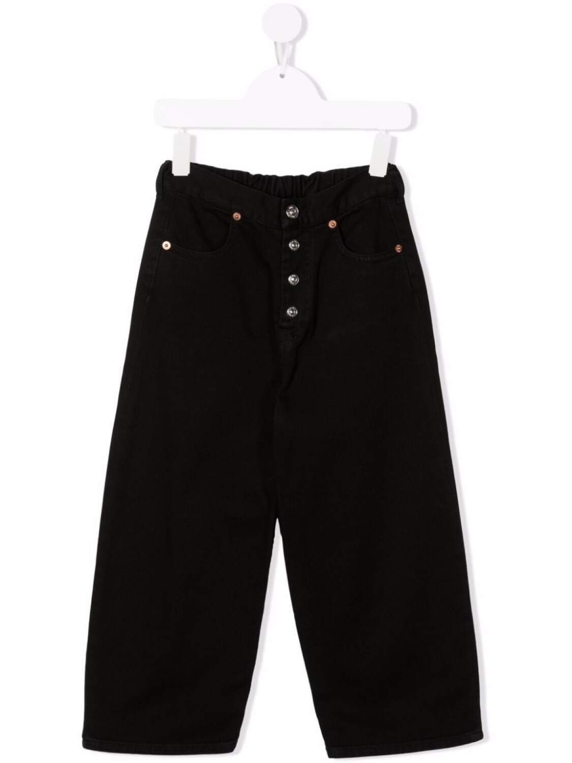 

MM6 Maison Margiela Kids широкие джинсы с пуговицами, черный