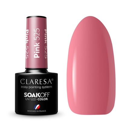 

Коллекция лаков для ногтей Claresa UV LED Hybrid Manicure Soak Off — 5 мл, розовый цвет, № 525