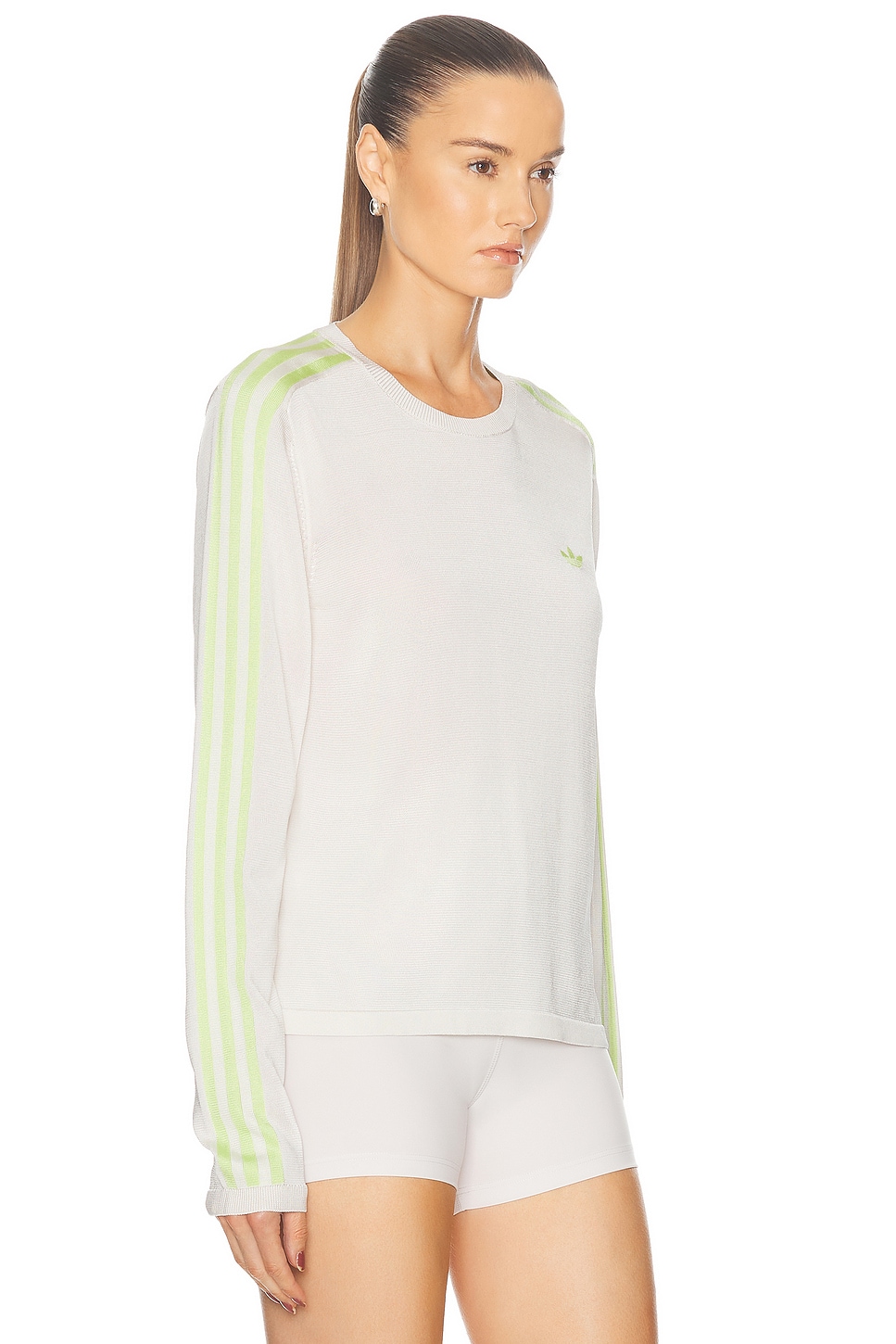 

Вязаная футболка с длинными рукавами adidas by Wales Bonner, цвет Chalk White & Semi Frozen Yellow