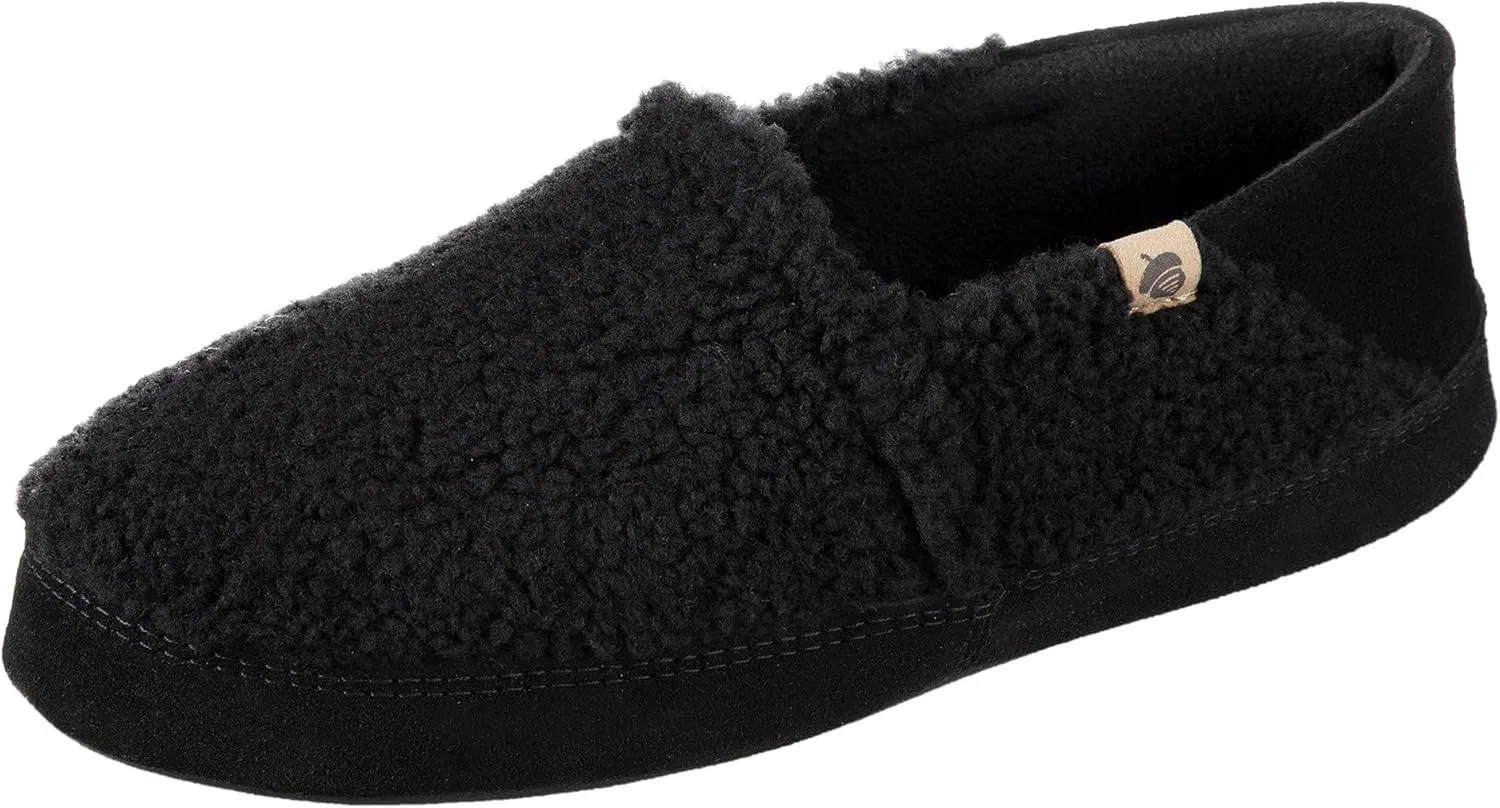 Тапочки с эффектом памяти Acorn, Black Berber With Collapsible Heel