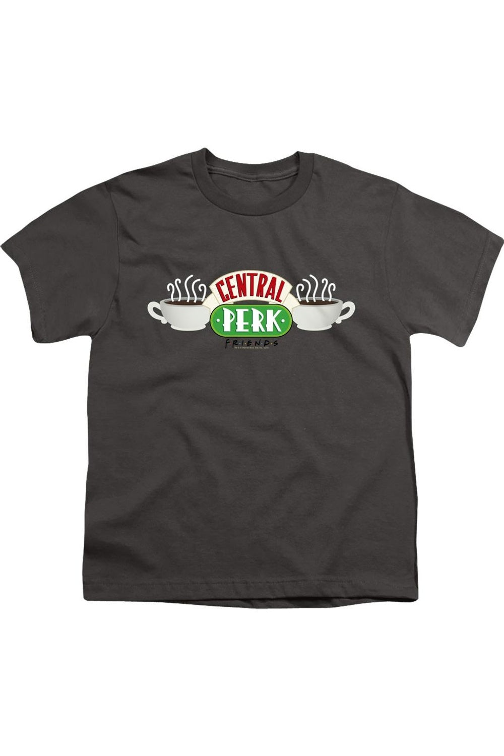 

Футболка с коротким рукавом для подростков с логотипом Friends Central Perk Gildan, Charcoal