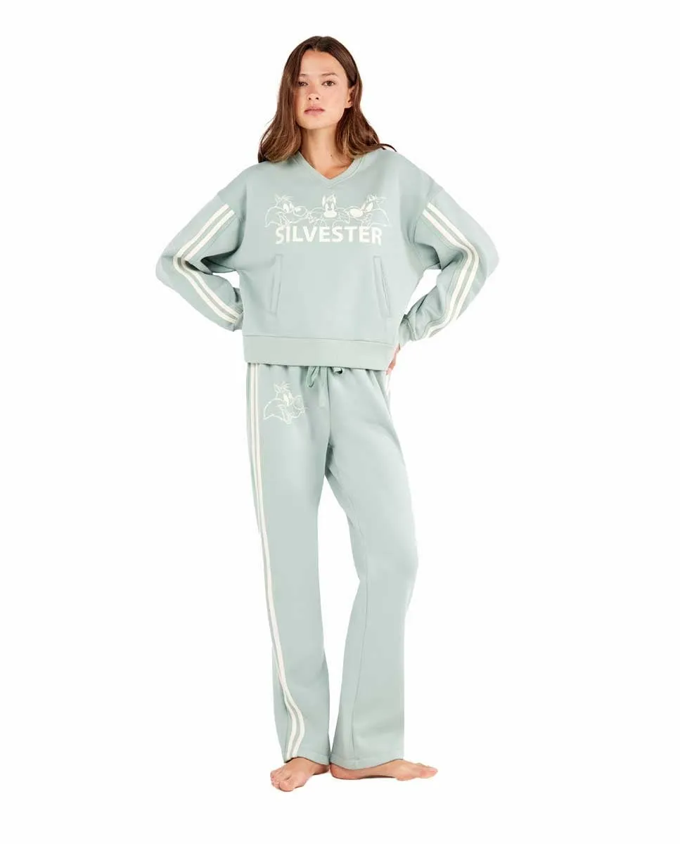 

Пижама Сильвестра из флисовой ткани Gisela, бирюзовый