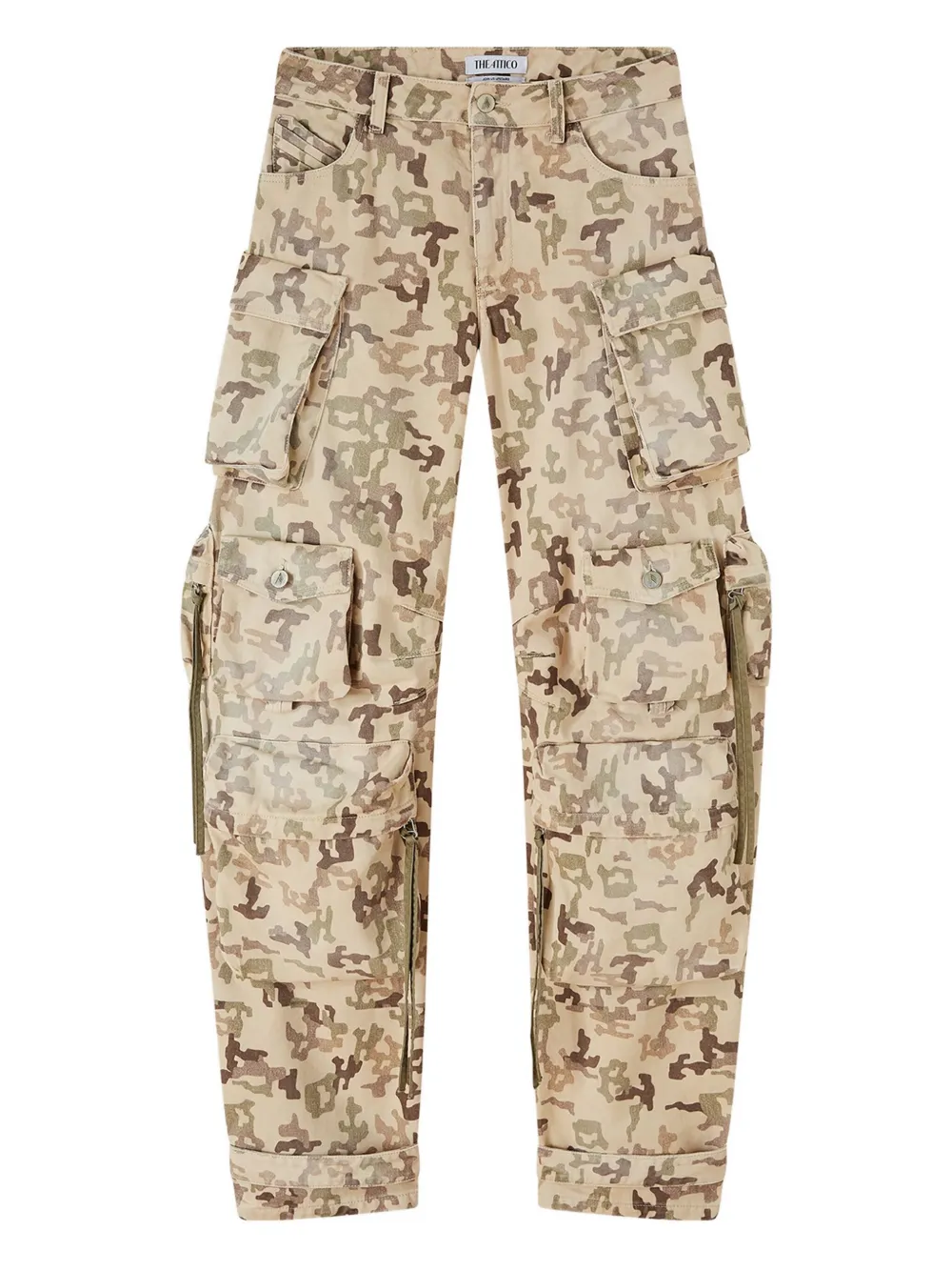 

Камуфляжные брюки карго The Attico, нейтральный