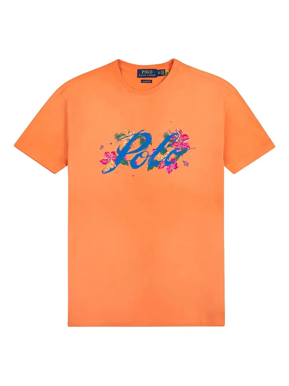 Хлопковая футболка Petals Polo Ralph Lauren, оранжевый