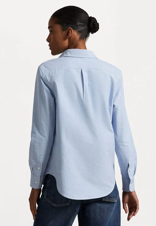 Культовая классическая оксфордская рубашка-блузка на пуговицах Polo Ralph Lauren, Blue — фото 3