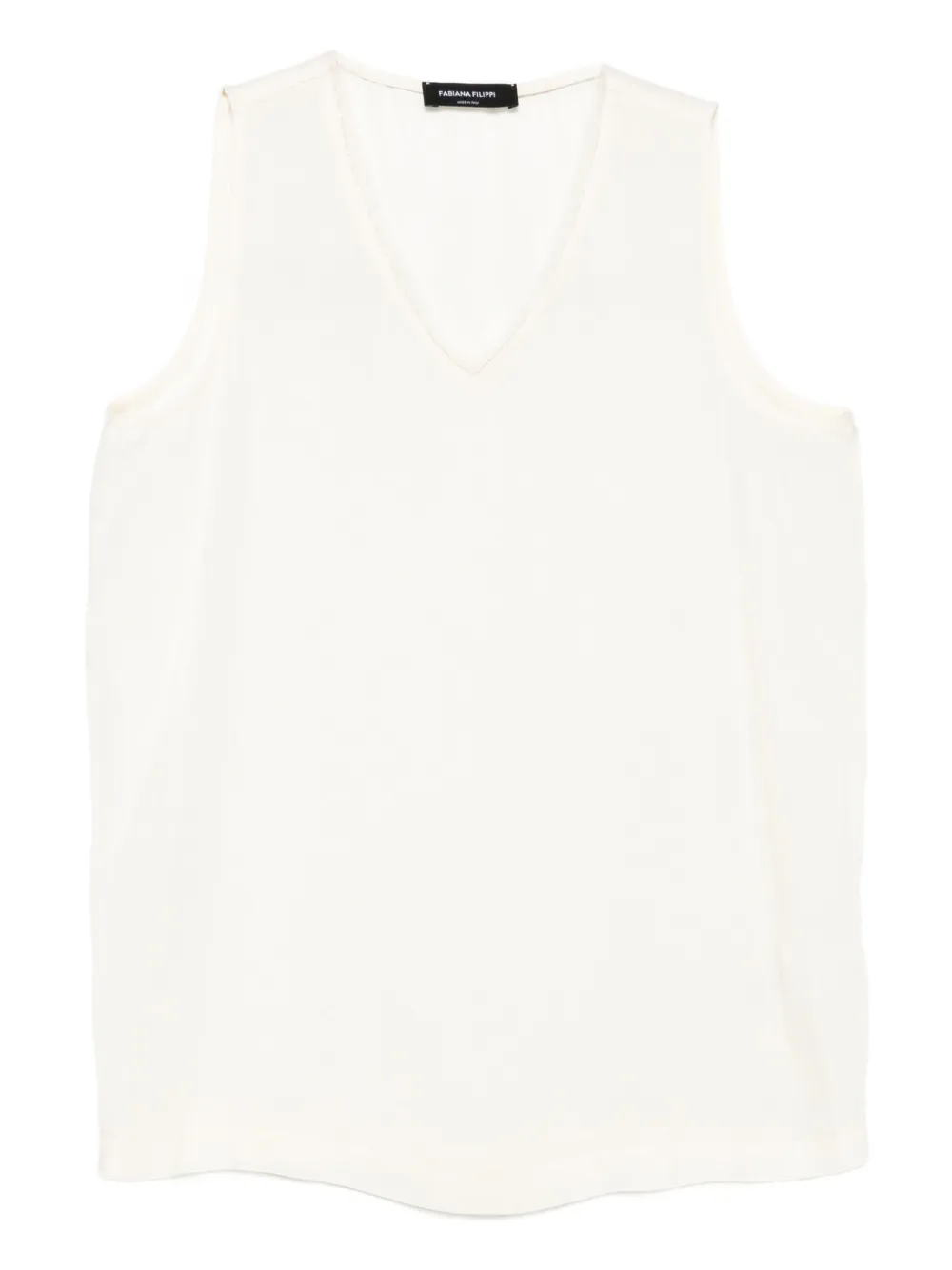 

Топ без рукавов с V-образным вырезом Fabiana Filippi, белый