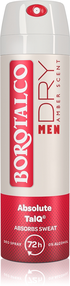 

Мужской сухой дезодорант-спрей 72 часа. Borotalco, kvepalai amber 150 мл