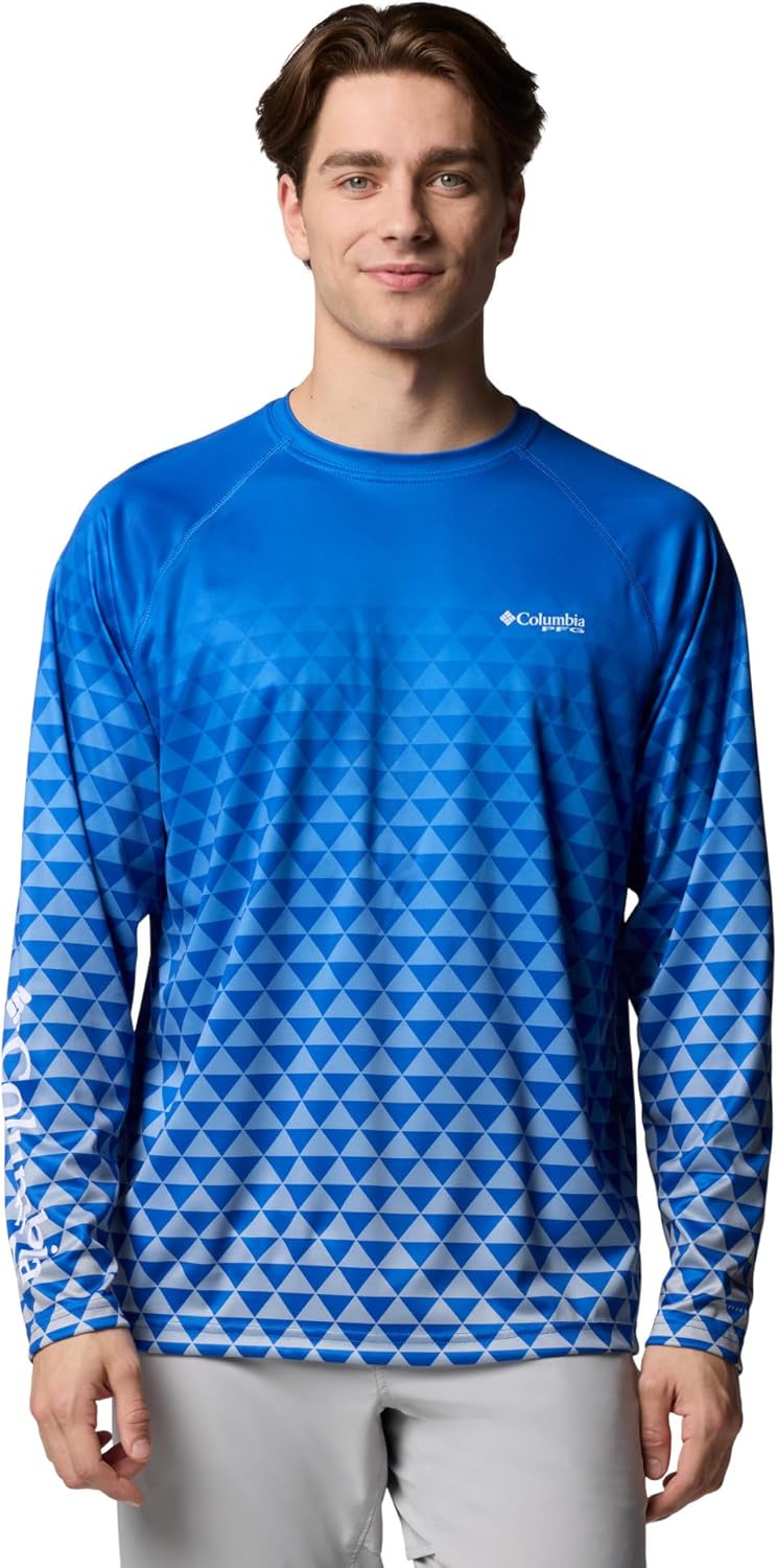 

Columbia мужская футболка с длинным рукавом Super Terminal Tackle PFG Fade, Vivid Blue/Pfg Triangle Super Fade, Синий, Columbia мужская футболка с длинным рукавом Super Terminal Tackle PFG Fade, Vivid Blue/Pfg Triangle Super Fade
