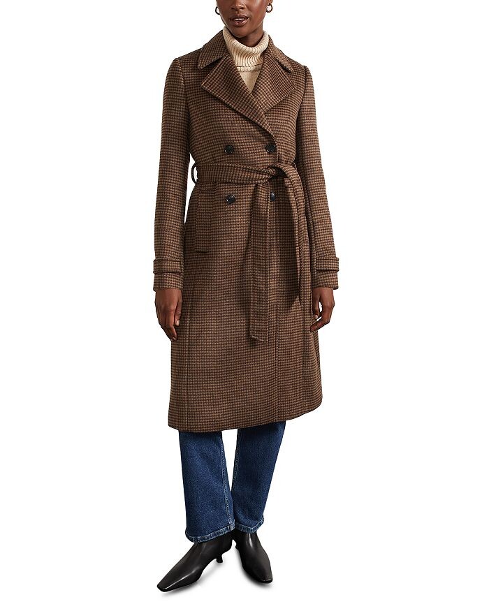 

HOBBS LONDON Limited Collection Тренч в клетку Bromley, коричневый