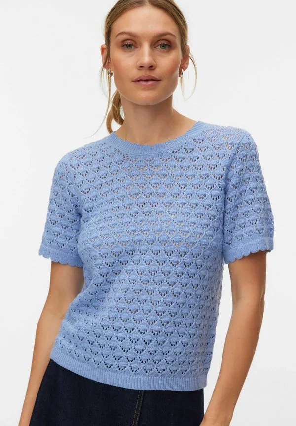 

Базовая футболка vmjaqueline Vero Moda, Brunnera Blue, Синий, Базовая футболка vmjaqueline Vero Moda, Brunnera Blue