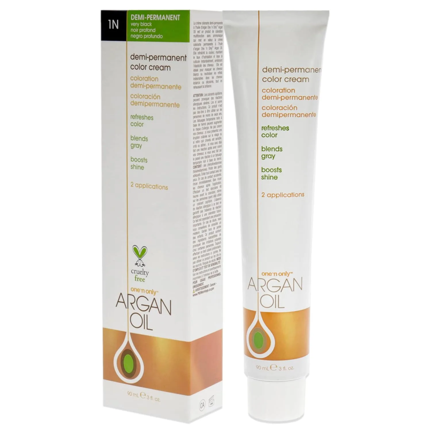 One N' Only Demi Permanent Hair Color - стойкая краска для волос с аргановым маслом, насыщенные тона и маскировка седины, улучшает увлажнение и эластичность, 1N Very Black (85 г) One 'N Only, Cranberry — фото 4