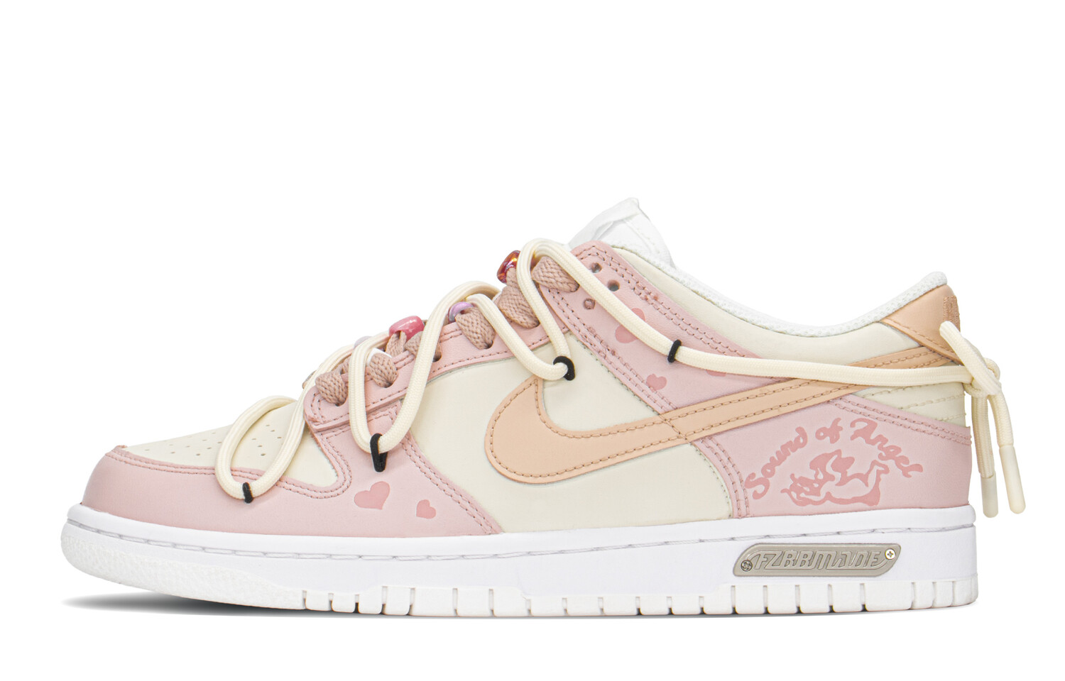 

Кроссовки Nike Dunk Skateboard Shoes Women's Low-Top Beige Pink