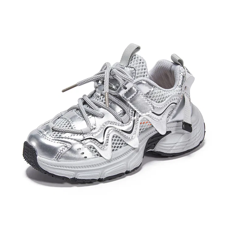 Кроссовки 7 PE Casual Shoes Silver Gray Kids' 7-PE, Silver Gray[Breathable Unlined Mesh] — фото 2