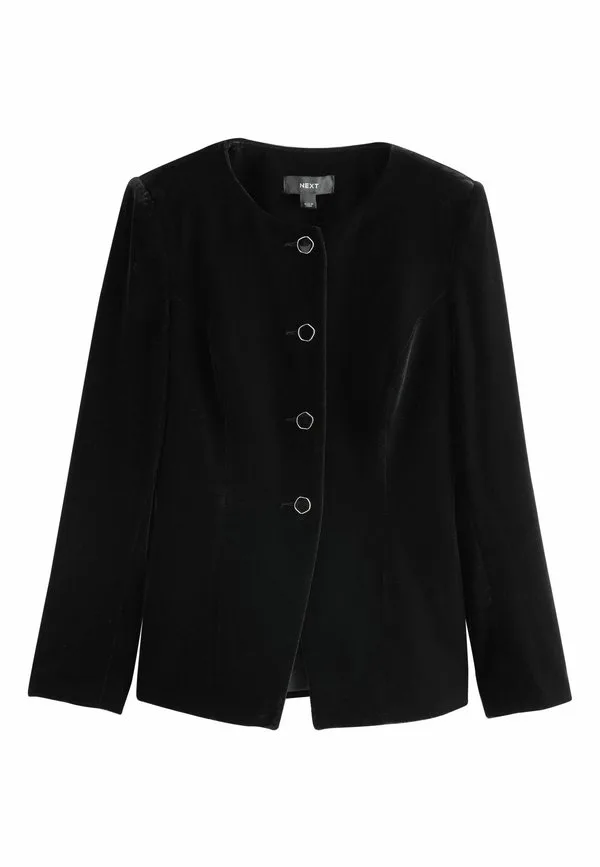 Блейзер без воротника стандартного кроя Next, Black