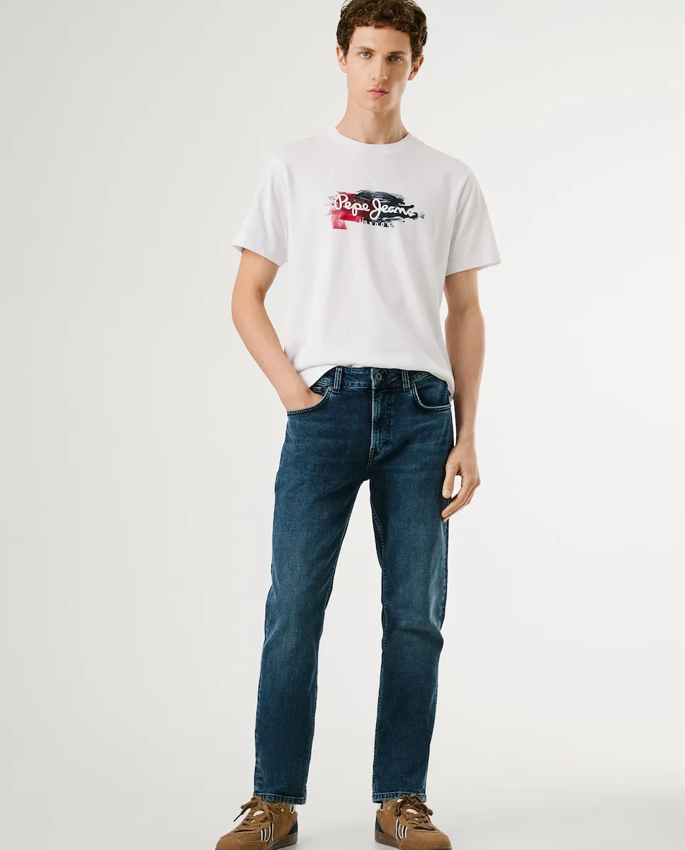 

Мужские джинсы Stanley fit сужающиеся к низу из эластичной ткани Pepe Jeans, синий