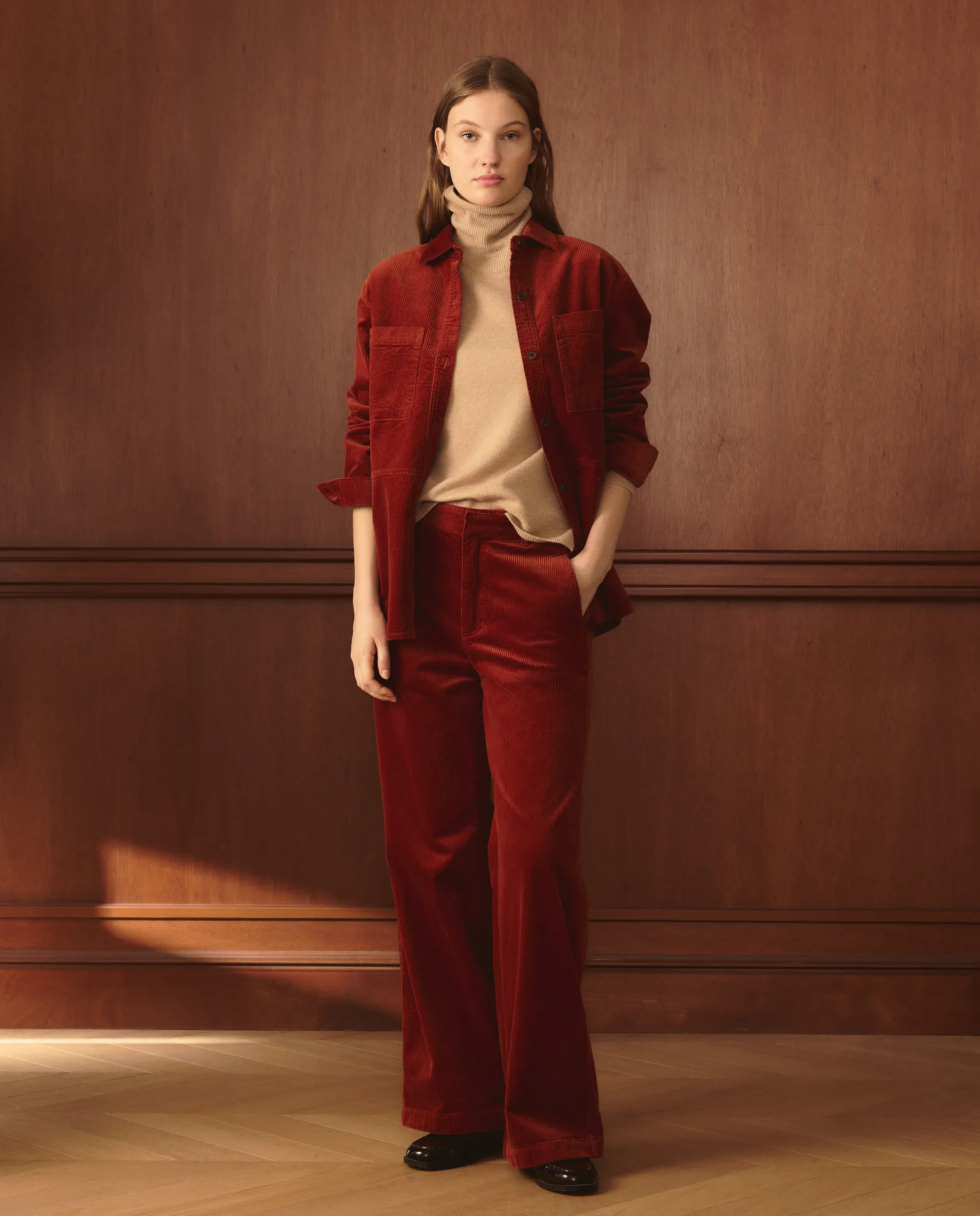 

Женская рубашка из вельвета с длинным рукавом Lloyd's, жженый оранжевый