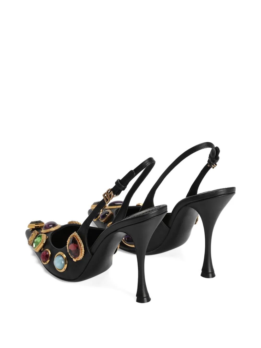 Туфли с ремешком на пятке DOLCE & GABBANA, черный — фото 3