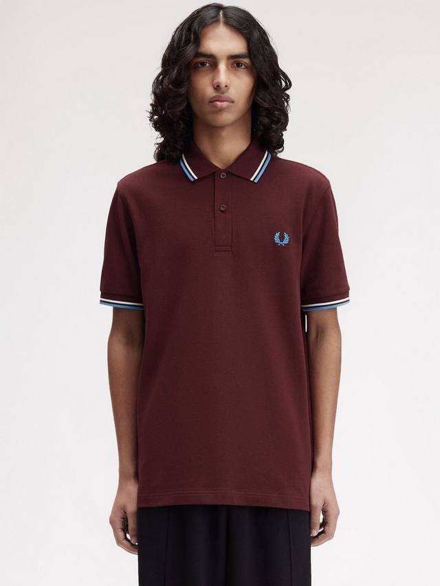

Хлопковая поло с коротким рукавом Regular Fit Fred Perry, Oxbld/Ecr/Crtblu