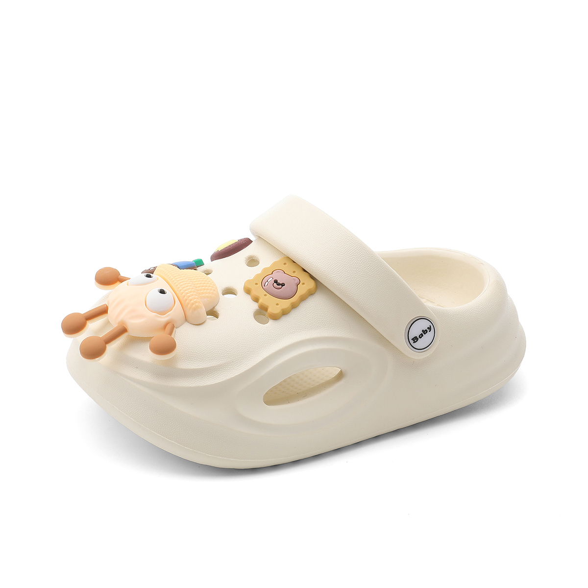 

Нескользящие тихие сандалии цвета экрю для детей FIRS Kids, экрю