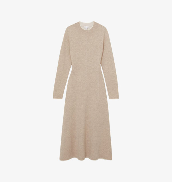 

Мила меланжевое трикотажное платье миди Reiss, цвет neutral