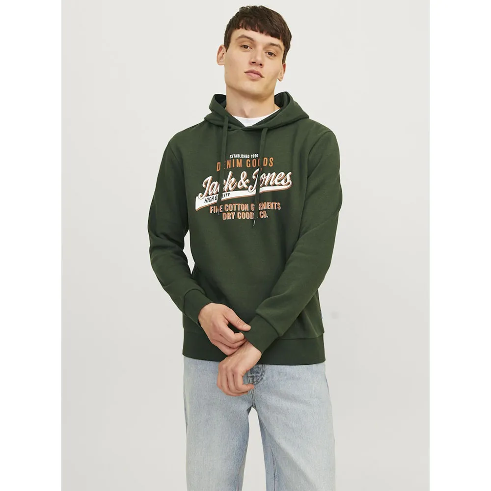 

Худи Jack & Jones Logo 2 Col, зеленый