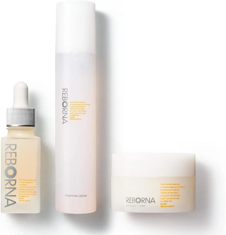 Набор косметики 3-Step Kit REBORNA сыворотка, лосьон, крем