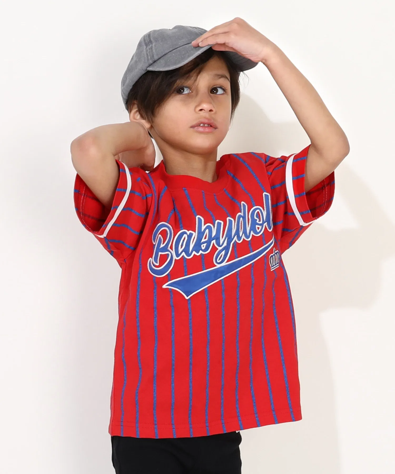 Детская футболка-полоса BABYDOLL красная