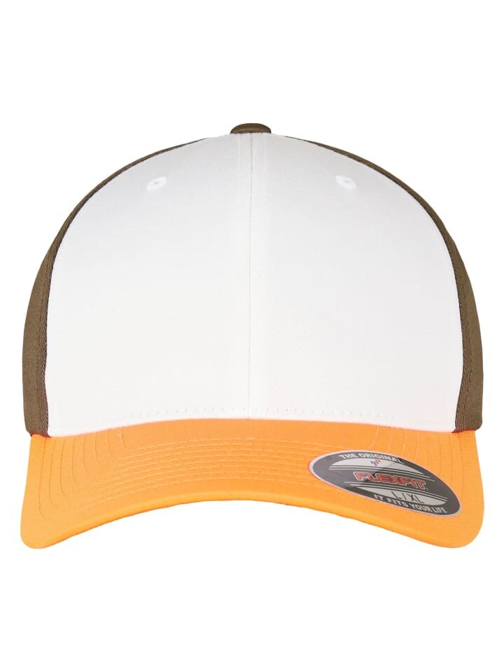 

Бейсболка Flexfit Flexfit, цвет neonorange/white/olive