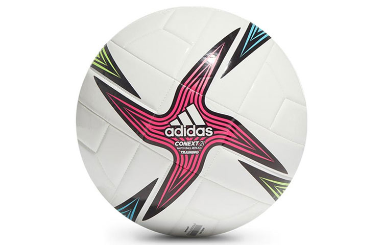 

Adidas Футбольный мяч размер 5 PU машинной строчки унисекс белый розовый