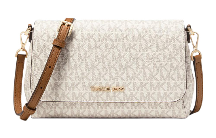 

Кожаная отделка Средняя сумка через плечо Женская белая MICHAEL KORS