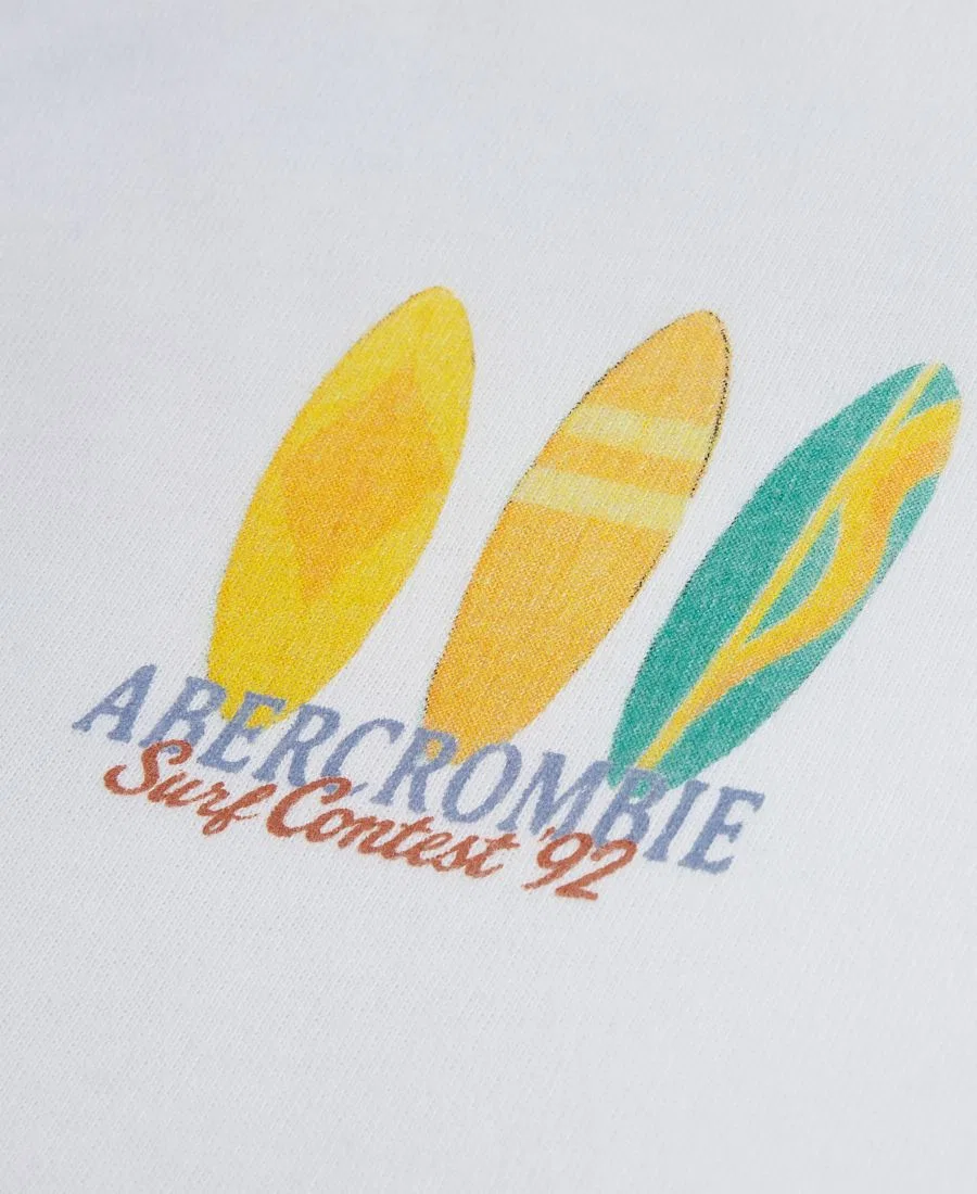 Детская футболка с коротким рукавом Abercrombie Kids, белый — фото 3