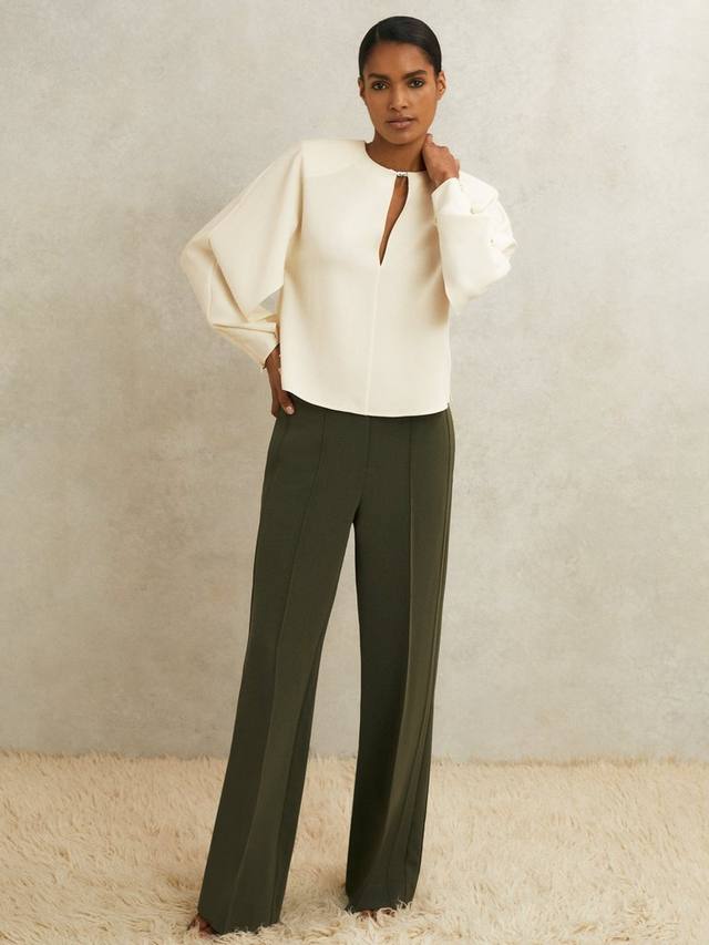 

Luella Atelier топ из крепа с поворотной застежкой Reiss, Cream