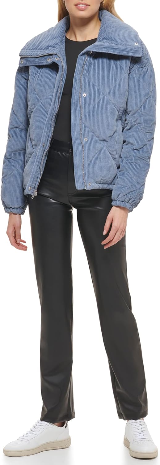 Женская куртка Levi's из стеганого вельвета, темно-голубой — фото 3