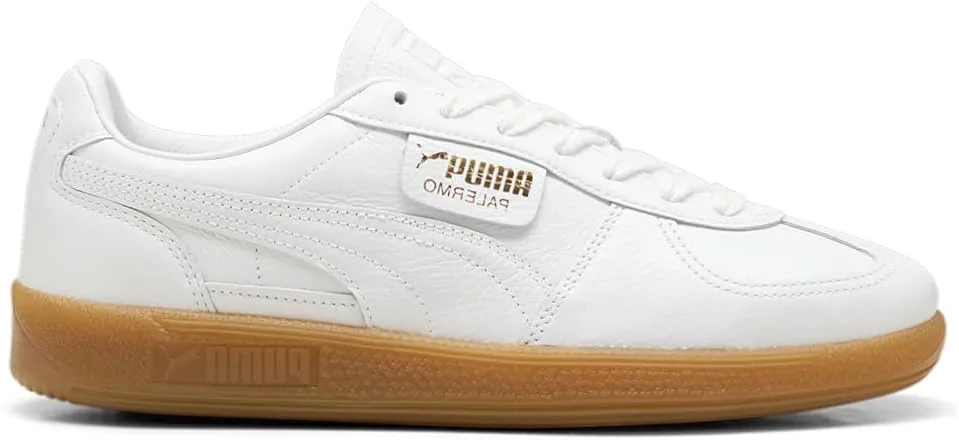 Мужские кроссовки PUMA Palermo Premium на шнуровке повседневные - белые, белый