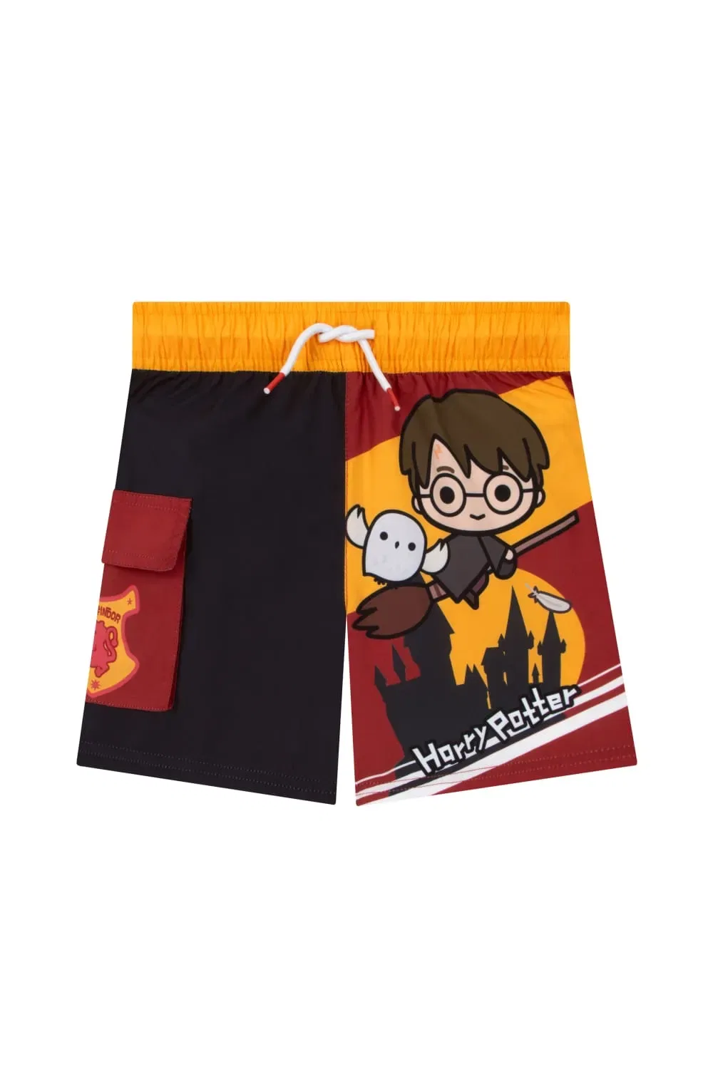 Плавки Harry Potter с дизайном Хогвартс, черный
