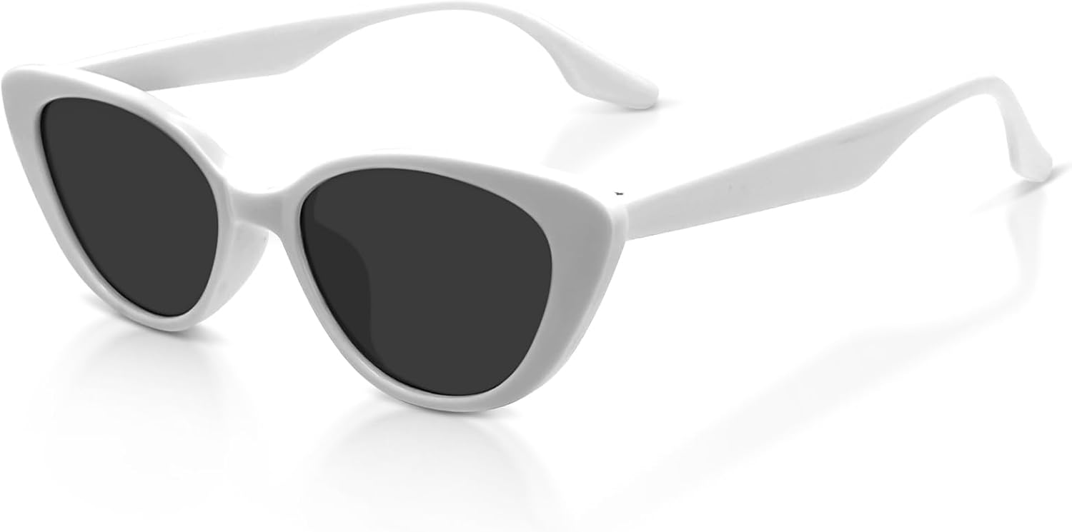 

Солнцезащитные очки «кошачий глаз» для женщин и мужчин, защита от УФ-излучения UV400, модные очки для повседневной езды, путешествий и вечеринок gamegalaxy, Oval White