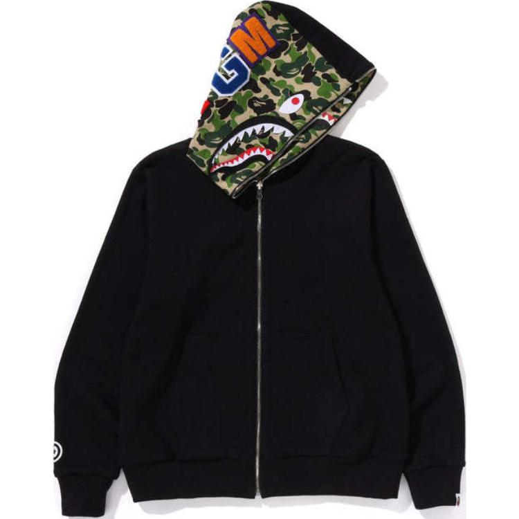 

Бейп Abc реверсивная худи Shark с полной молнией A BATHING APE, зеленый