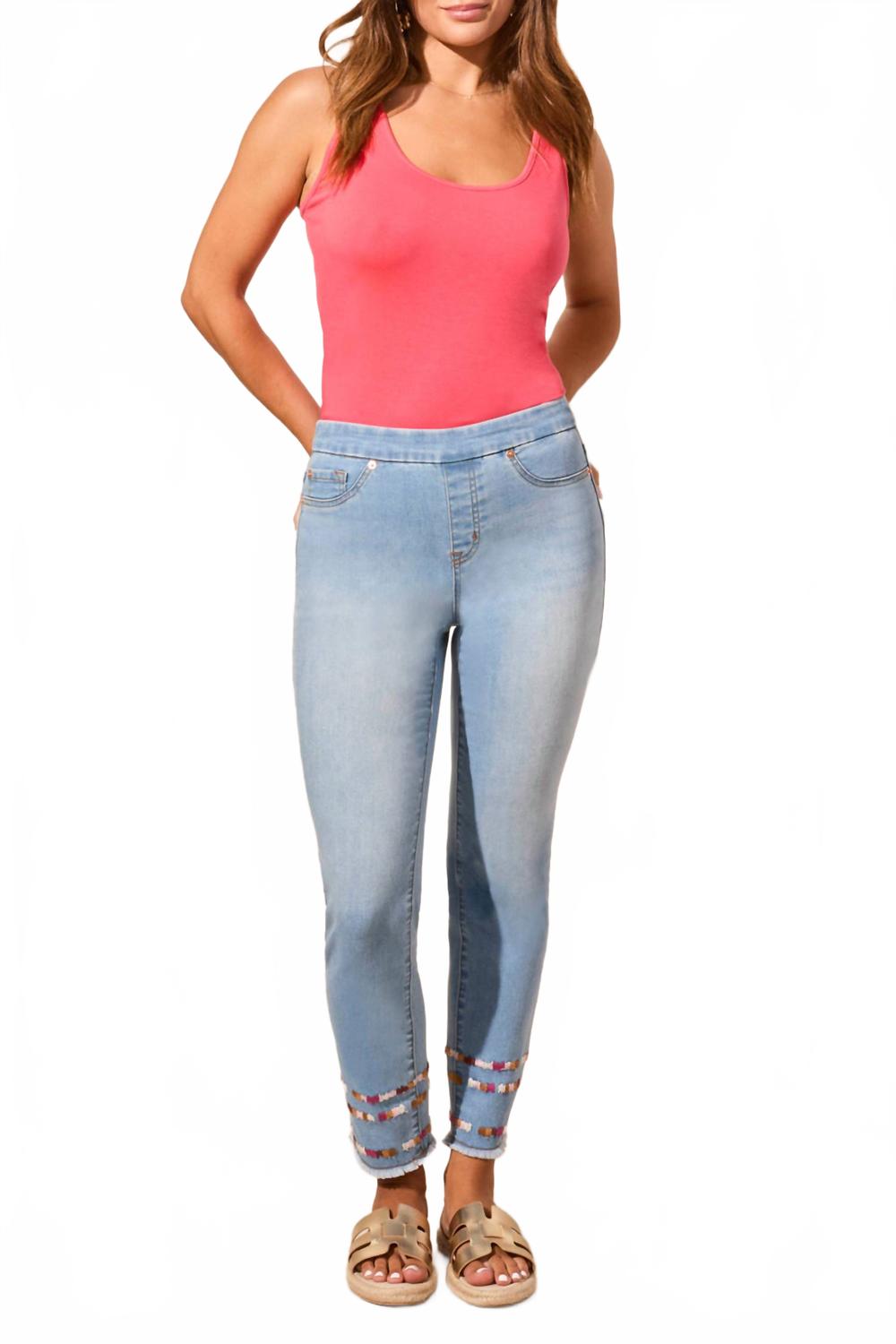 

Узкие джинсы-скинни с заниженной посадкой в синем цвете TRIBAL