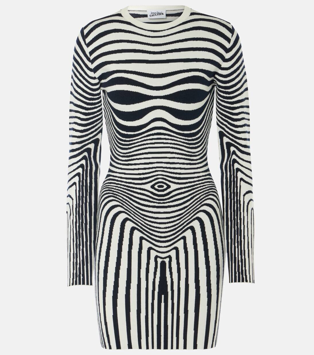 

Мини-платье Body Morphing темно-синего цвета Jean Paul Gaultier, цвет ecru/navy